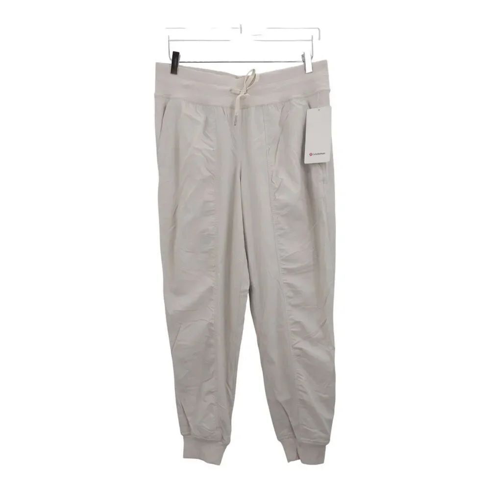 Lululemon Dance Studio Medium Rise Joggers Lined Size 10 White Opal NWT